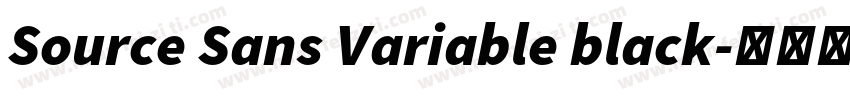 Source Sans Variable black字体转换